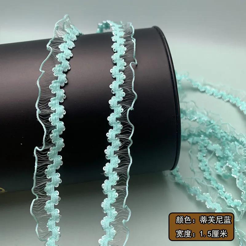 20meters/lot Elastic Colored Lace Organza Ribbon DIY Clothing Curtains Handmade Crafts Accessories Festival Gift Packaging