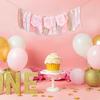 Minnie One High Chair Banner - Minnie 1st Birthday Party Decorations,Pink Minnie First Highchair Banner,Girl First Birthday Highchair,1st Photo Prop