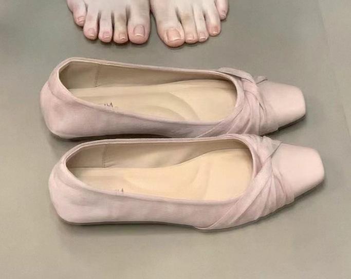 

Новый французский темпераментный дизайн, офисные туфли для нежных леди 2025, комбинированные, с открытым верхом, одинарные туфли, женские, светло-фиолетовые, телесные 39 розовый