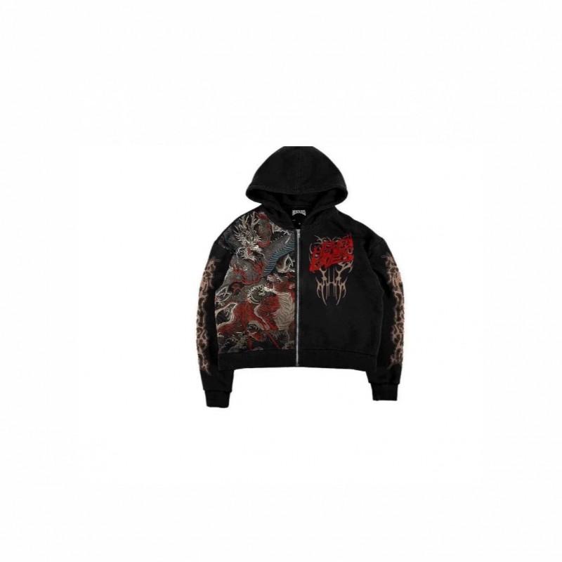 2026 Same Style Hooded Zip Sweatshirt 3D Digital Print Streetwear Young Unisex Women