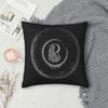 Black Cat Crescent Moon Square Pillowcase Polyester Linen Velvet Printed Zip Decorative Throw Pillow Case Room Cushion Cover