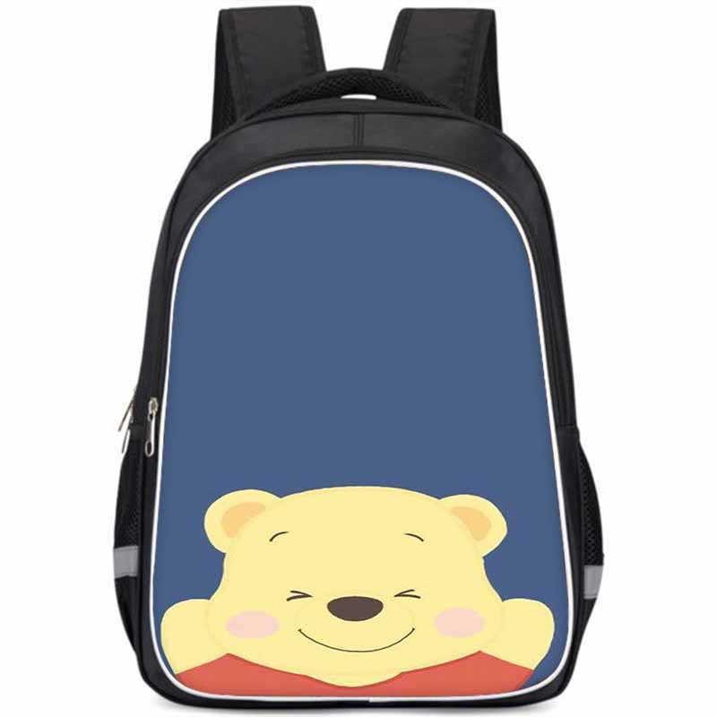 Winnie The Pooh Large Capacity Lightweight 3d School Backpack For Kids And Students Unisex Oxford Fabric