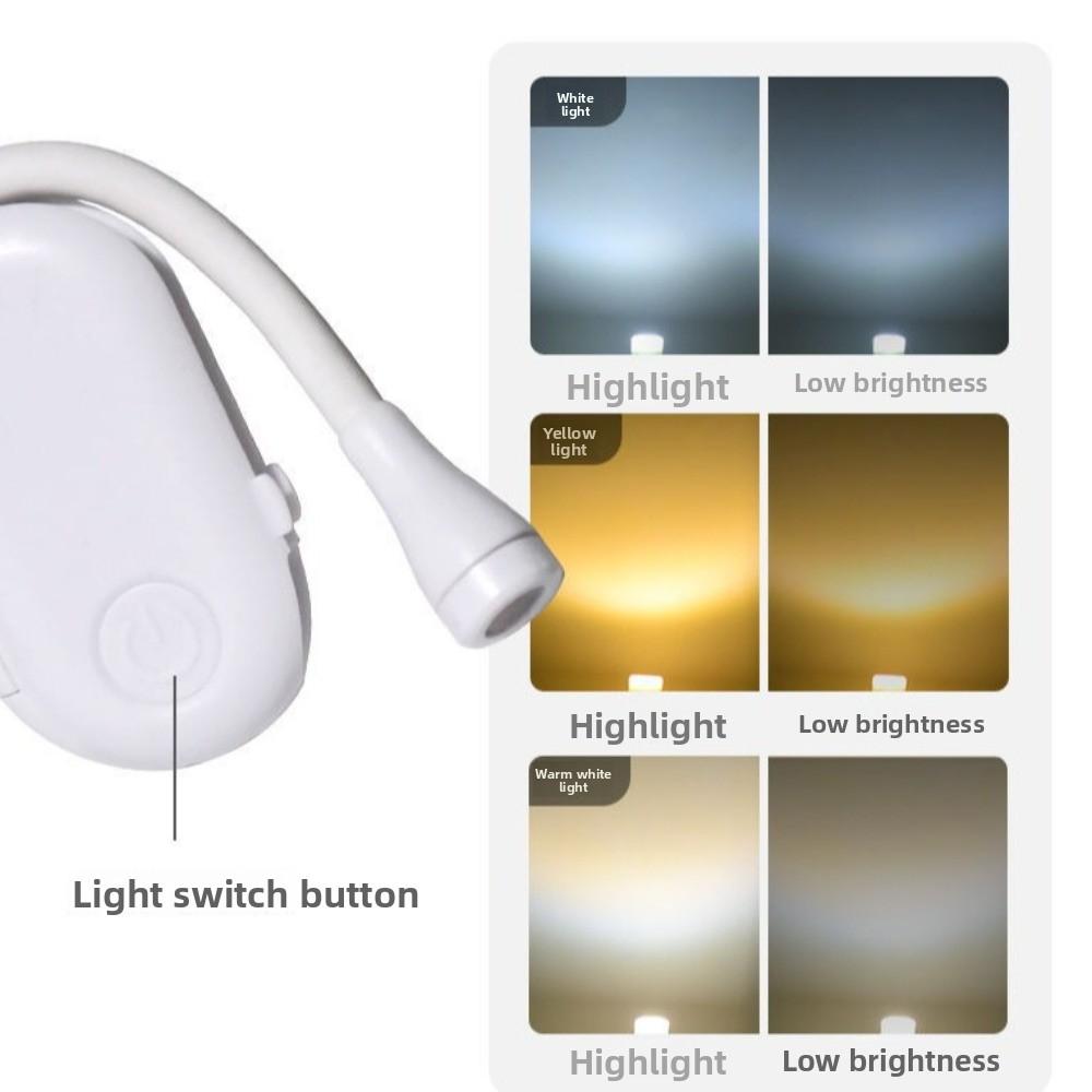 Adjustable Clip Clip Light ABS Shell Night Light Creative Study Lamp  Eye Protection