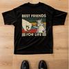 Best Friends For Life Squirrel Fist Bump Vintage Funny Animal T-Shirt