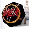 1pc Slayer Band Logo Automatic Personality Umbrella | Portable Foldable 8-Rib Manual Open, Cute Halloween & Christmas Gift for Outdoor, Casual Accesso