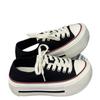Thin Canvas Shoes Women's 2025 Summer New Irregular Soles Round Head Lace-up Non-slip Thick-soled Casual Board Shoes Women