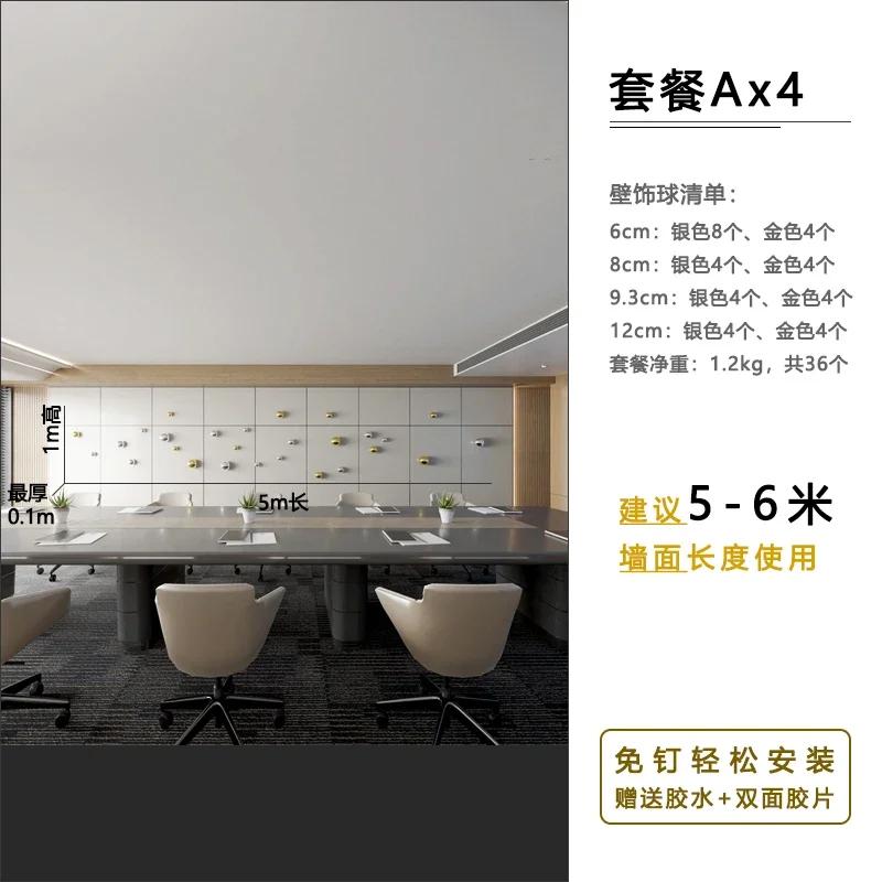 Decorazione Murale Moderna in Metallo Imitazione Sfera Rotonda Set di Ciondoli per Decorazione Murale Accessori per Decorazione Parete di Sfondo Interna