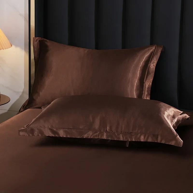 2PCS 100% Pure Real Silk Pillowcase Natural Mulberry Pillow Case