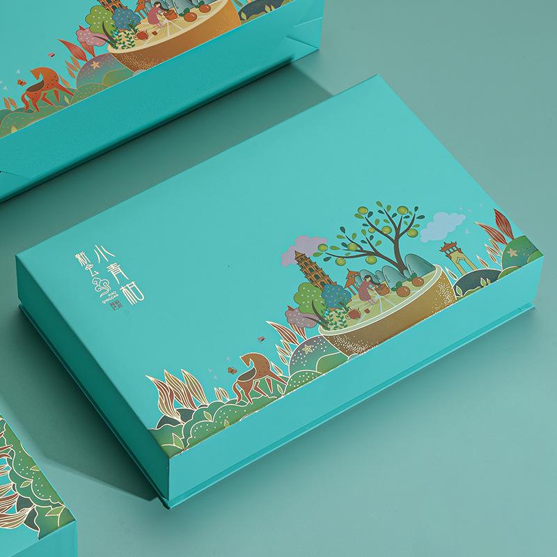 Xinhui Citrus Tea Pu'er Tea Gift Gift New Year Tea Gift Box Court Yunnan Pu'er Cooked Tea Mandarin-Flavored Pu'er Tea