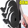 48MResilience Seal Tape Self-Adhesive Foam Window Sealing Strip Weather Stripping Door Soundproof Windproof Insulation Strips