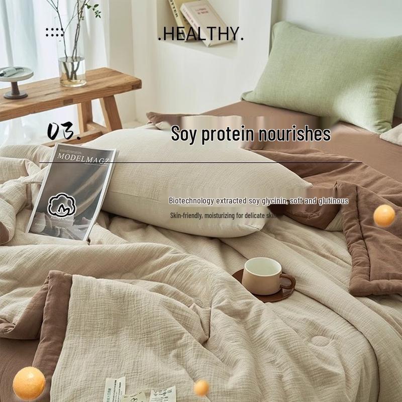 LISM Double Gauze Soybean Summer Quilt Set