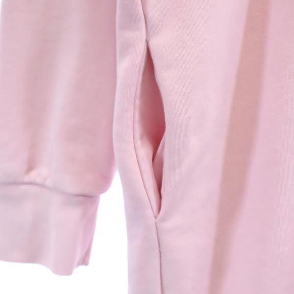 LOVEMOSCHINO Logo Print Long Sleeve Sweat One Piece 4 Pink Women Used