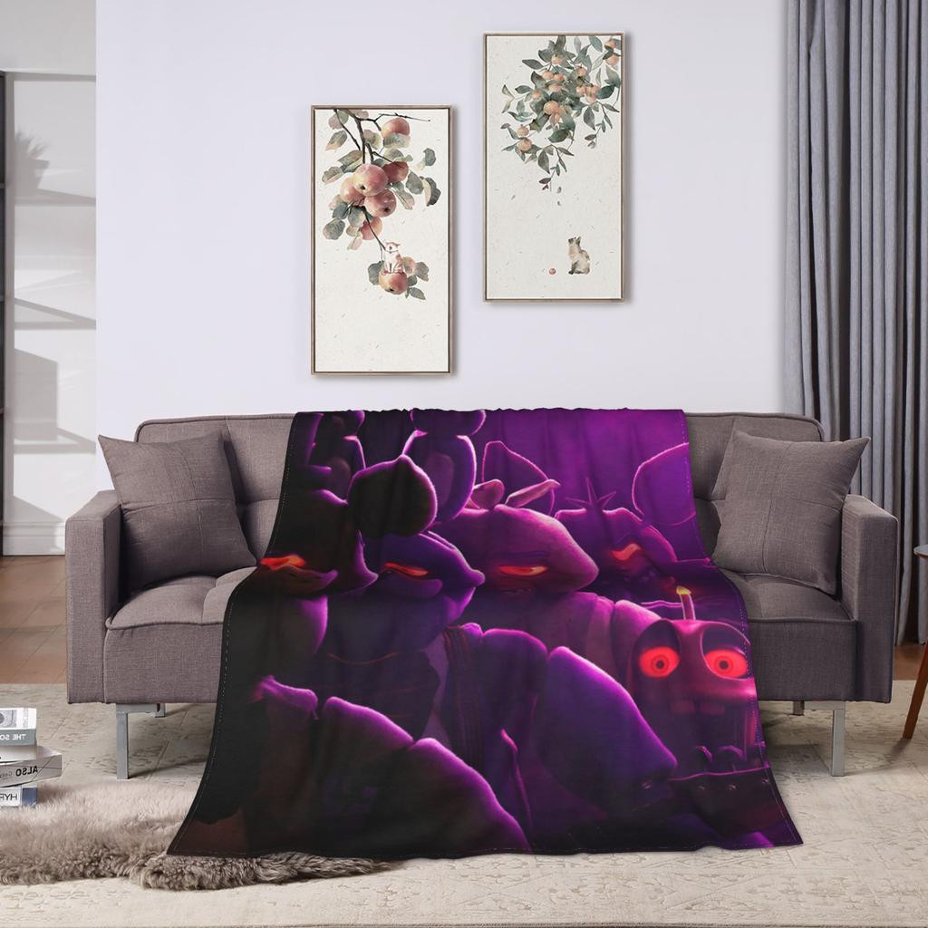FNAFs Plush Blanket Students  Flannel Bedding Throws For Living Room Super Soft Custom DIY Quality Bedspread Gift Idea