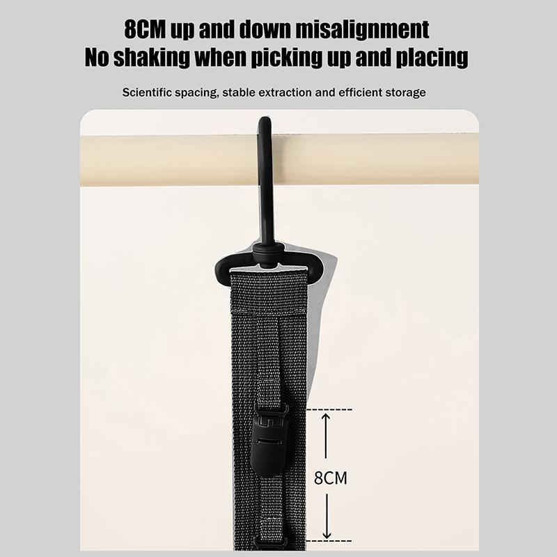 Wardrobe Hat Rack Hanging Rope Baseball Caps Storage Clips Organizer Display For Closet Door And Bedroom