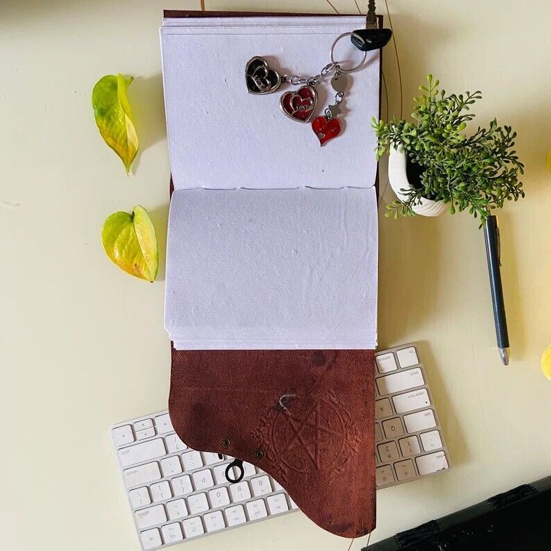 יומן עור עתיק בעבודת יד וינטג' מתנה עתיק Deckle Edge Sketchbook