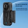Suitable for Insta 360X5 Camera Silicone Protective Case and PC Lens Protector, Screen Protector