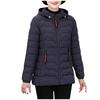 Winter Women Solid Print Pocket Hooded Button CardiganKnit Long Sleeve Long Coat