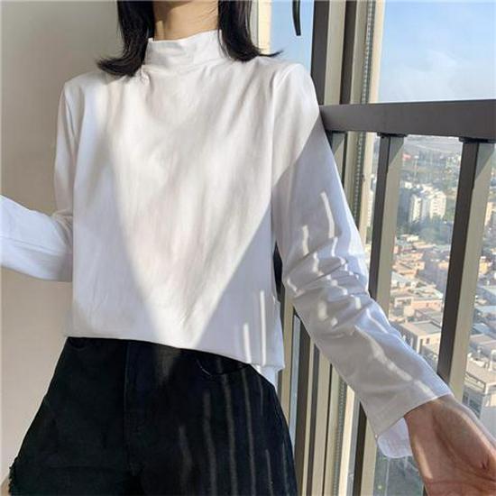 Women s Half-High Neck Slim Fit Long-Sleeve Base Layer Top - 2021 Autumn M