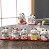 7 Parça Şanslı Kedi Figürleri Küçük Maneki Neko Süsleme Masaüstü Servet Kedi Feng Shui Dekorasyon Figürü Seti