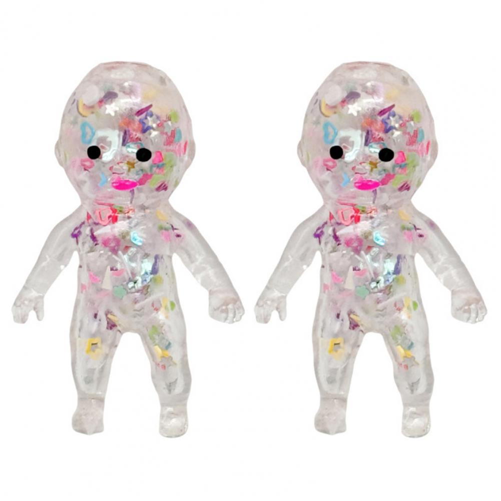 2/3Pcs Glitter Babies Stress Relief Toy Slow Rising Anxiety Relieving Baby Squeeze Toy Soft Stretchy Relaxation Stress Ball
