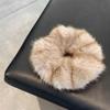 Korean Luxury Plush Scrunchie For Women Elastic Furry Hair Tie Girls Black Soft Hair Bands Big Fuzzy Crunchy for Hair Accessorie