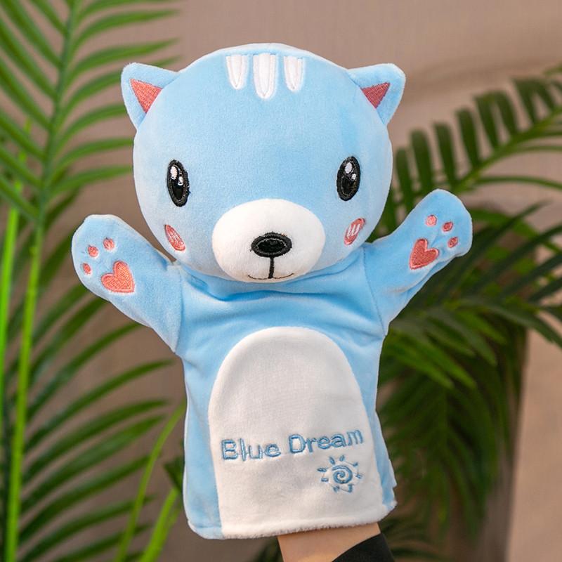 Cartoon Hand Puppet Cute Tease Baby Child Zoo Plush Animal Hand Glove Puppet Finger Sack Stuffed Doll Funny Kids Birthday Gift