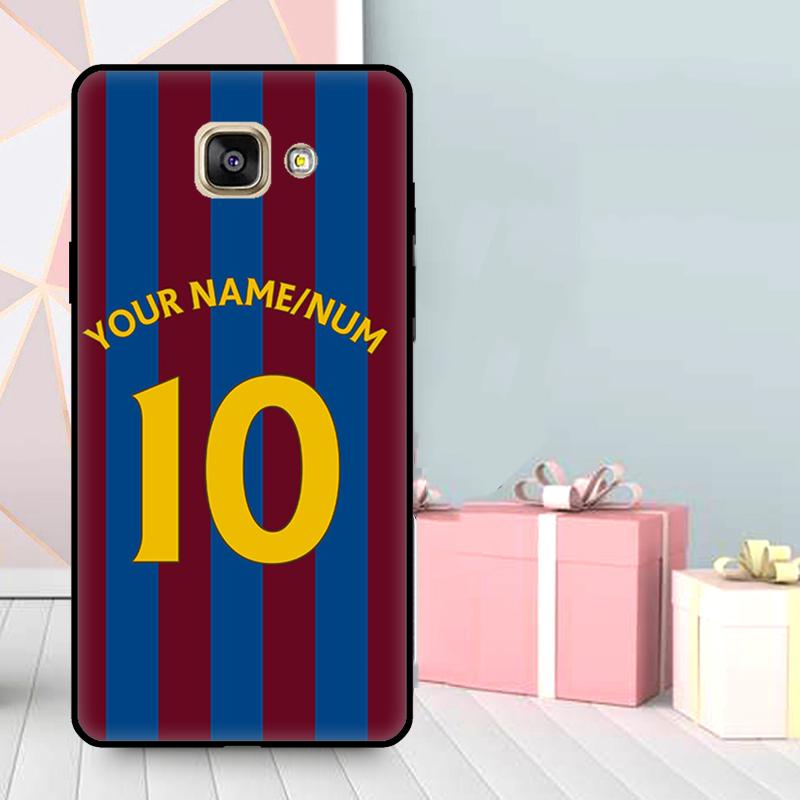 Personalised Football Number Strips Case For Samsung Galaxy J3 J5 J7 J1 2016 A3 A5 2017 J4 J6 J8 A7 A9 A6 A8 Plus 2018 Cover