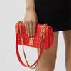 Burberry Lola Bag Tb Logo Metal Chain Quilted Lambskin Crossbody Shoulder Bag Women Bags Red 80208491