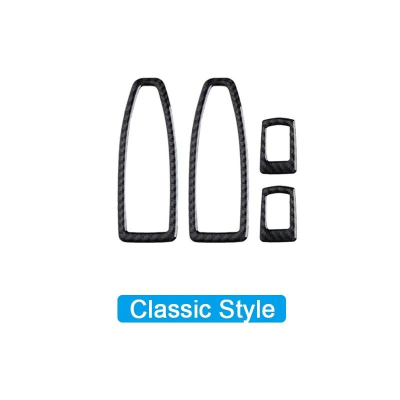4 stücke Real Carbon Fiber Auto Fensterheber Schalter Abdeckung Dekorative Aufkleber Für BMW 3 Serie F30 2013-19 Auto innen Zubehör