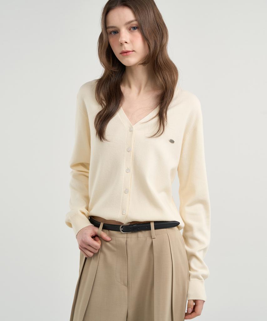 Omiou Washable V-Neck Cardigan_10 Colors (Type B)