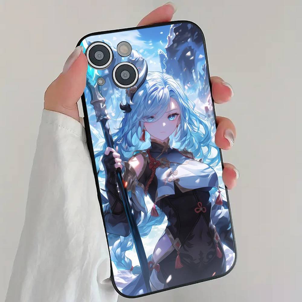 Anime Spiel G-Genshin I-Impact Charaktere Handyhülle Cool Schwarz Silikon Weich Für IPhone 16 15 14 13 12 11 X XR Plus Pro Max Plu