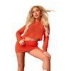 Missy Empire Womens/Ladies Crochet Long-Sleeved Crop Top