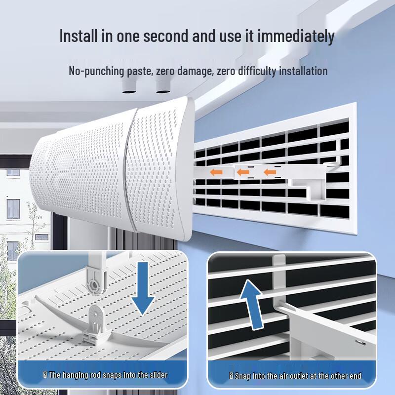 Adjustable Central AC Wind Deflector