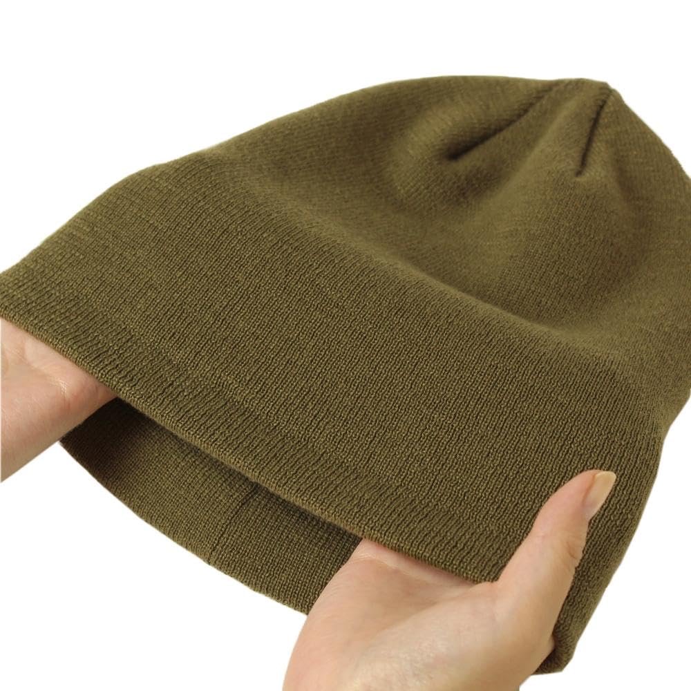 ICHIYON Knit Simple Single Winter Knit Black Beanie [14+ PLUS] Men's Hat, Knit, Oversized, Hat, / 103358-151-100