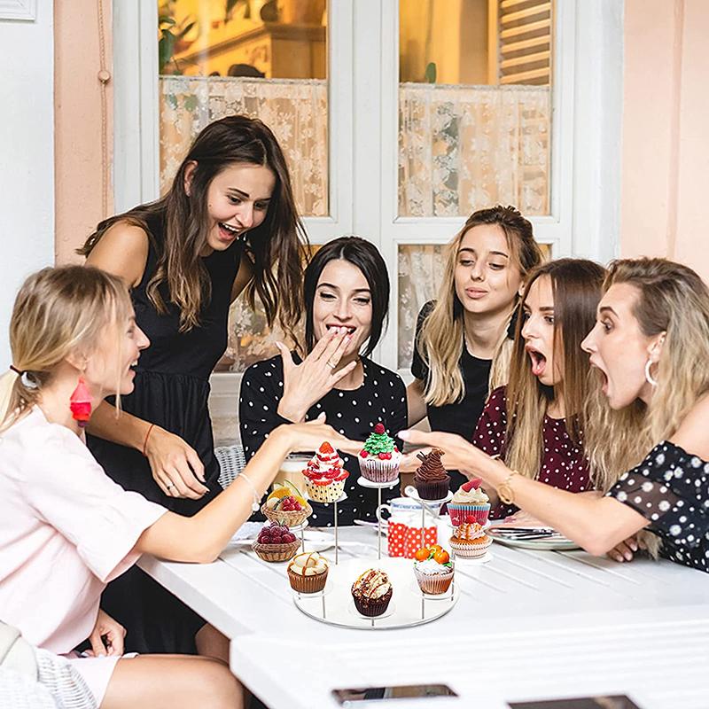 3/5/12 Tray Cupcake Stand Acrylic Display Stand For Jewelry/Cupcake Dessert Rack Wedding Birthday Party Suitable For Small Items