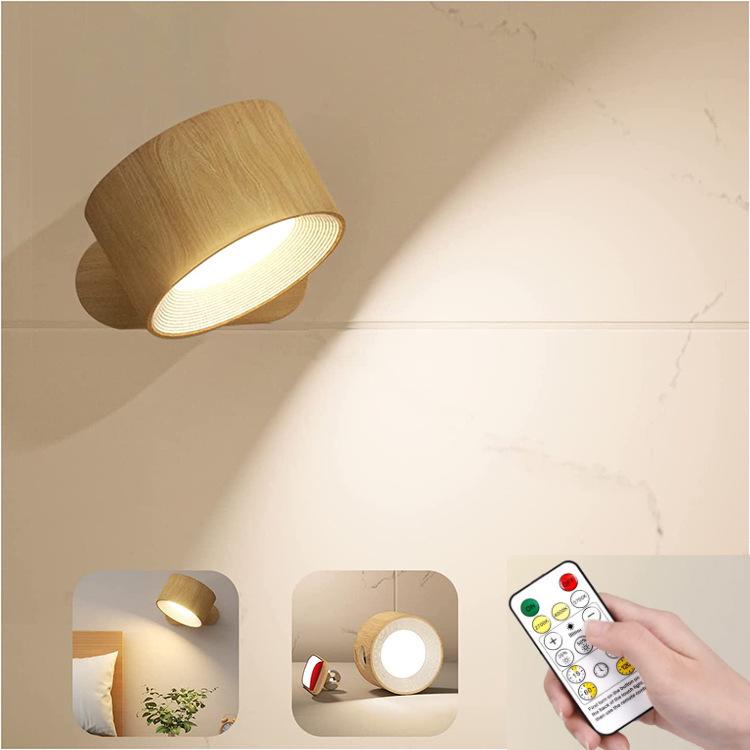 USB Rechargeable LED Wall & Bedside Reading Light with Touch Adjustment and Magnetic Mount