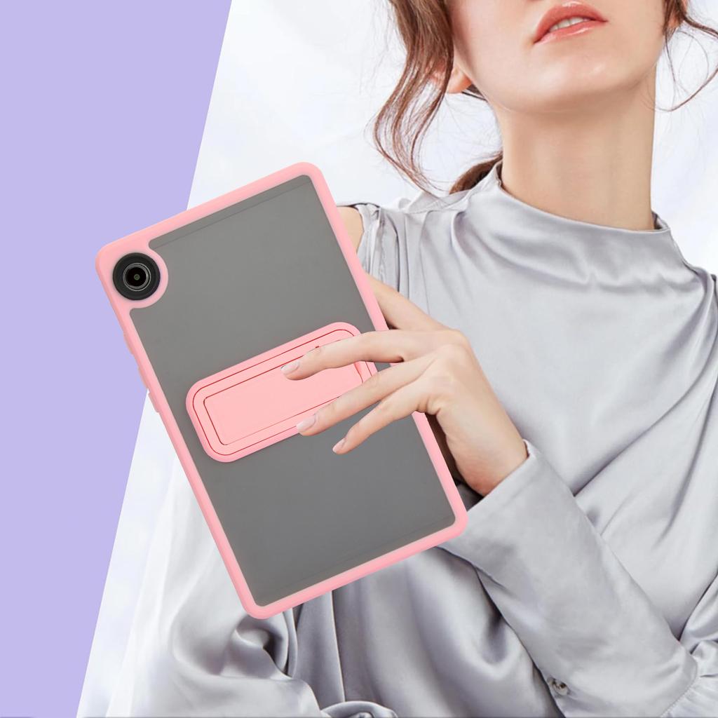 For Samsung Galaxy Tab A9 Case with Kickstand TPU+PC Skin-Touch Tablet Cover