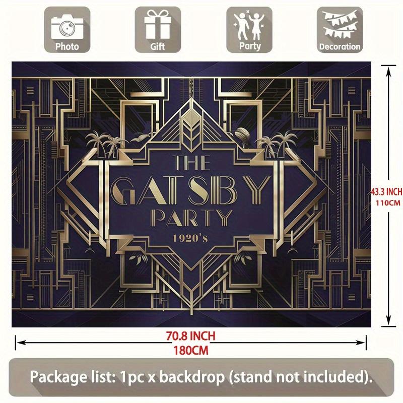 One Large Gatsby-themed Polyester Backdrop Multi-functional Room Decoration with Seasonal Backgrounds