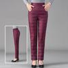 L~5XL Winter Pants Middle-aged Elderly Down Pants Women's Outer Wear High-waisted Large Size Plus Velvet Slim-fit Thick Women's Down Cotton Pants