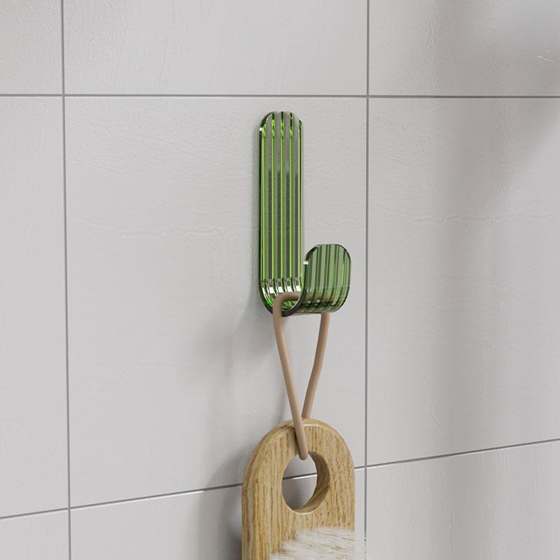 Strong Transparent Adhesive Hooks for Bathroom Wall Door No Drill Plastic Hangers