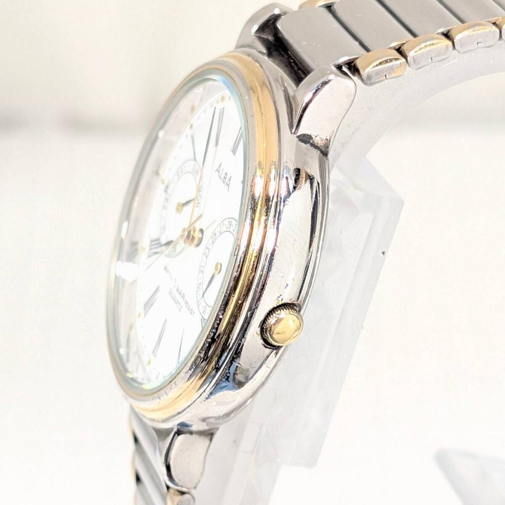 SEIKO ALBA Battery Working Men's Watch, Replaced, Condition, U-20