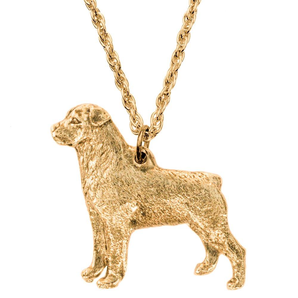 Rottweiler British-made Art Dog Pendant Necklace Collection