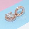 Sparkling Disc Double Charm 18K Gold Plated Plated Charm Bead Charms for Authentic Charm Bead Charms Bracelets Trinket copper Charm Bead for Women Jew