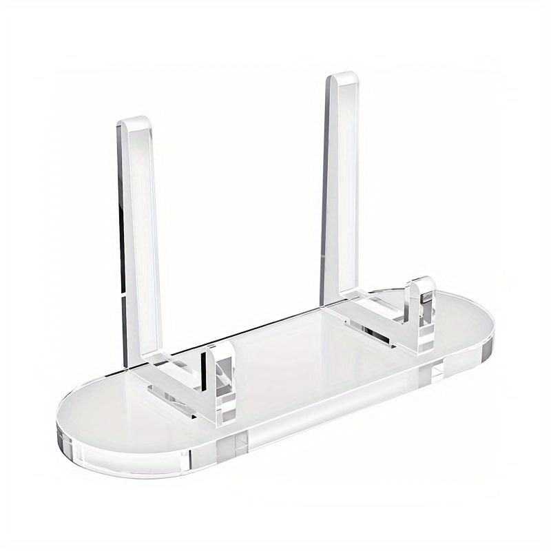 PGY 12pcs Card Frame Base Display Stand Card Holder Storage Rack Clear Acrylic Desktop Card Sleeve Badges Display Storage Racks