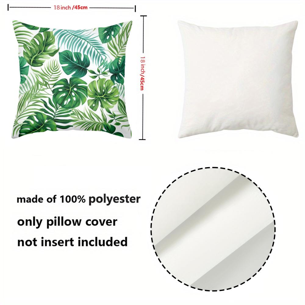 1 Pieces Tropical Leaf Patterned Decorative Throw Pillow Covers Polyester pillowcase, sofa cushion cov Headboard Pillow
