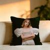 Hot Actress MMaya Hawke Square DoubleSided printed Pillow Case Bedroom Bedside Pillow Sofa Cushion Cover