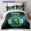 Benutzerdefinierter Name, Sporting CP Muster Bettwäsche Heimdekoration Geburtstagsgeschenk ( 1 Bettbezug + 2 Kissenbezüge, ohne Füllung),Fanartikel.