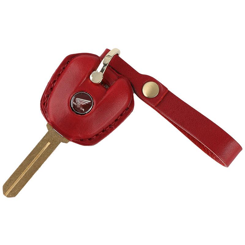 

Для Honda CB 500X 500F 500R 650R 500F Мотоциклетный чехол для ключа Крышка Корпус Кожаные брелки красный