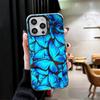 Blue Butterfly Aesthetics Shockproof Phone Case for iPhone 17 Air 16 16E 15 Pro Max 14 Plus 13 Mini 12 Back Cover Anti Fall Fund