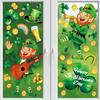 119PCS St Patricks Day Window Clings,Reble St Patricks Day Decorations,Double Sided Green Shamrock Window Clings,Irish Static Saint Patrick's